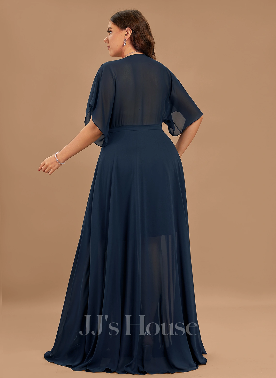 Jjshouse.fr Robe Trapèze Col V Longueur Ras Du Sol Mousseline Mousseline Robe De Demoiselle D'honneur Avec Fendue Devant 10 Jjshouse.fr Robe Trapèze Col V Longueur Ras Du Sol Mousseline Mousseline Robe De Demoiselle D'honneur Avec Fendue Devant – Image 10