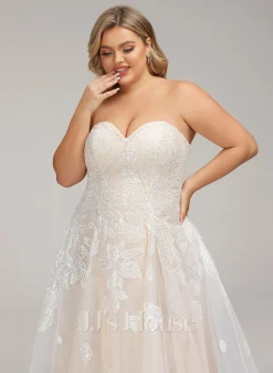 JJsHouse Robe Trapèze Cache Cœur Longueur Ras Du Sol Dentelle Robe De Mariée Avec Paillettes -Voiles mariée Soldes 909d3f4179626608d86aa2c3597812c9