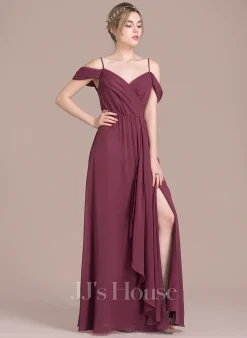 Jjshouse.fr Robe Trapèze Col V Longueur Ras Du Sol Mousseline Mousseline Robe De Demoiselle D'honneur Avec Arc Robe à Volants Fendue Devant 6 Jjshouse.fr Robe Trapèze Col V Longueur Ras Du Sol Mousseline Mousseline Robe De Demoiselle D'honneur Avec Arc Robe à Volants Fendue Devant -Voiles mariée Soldes 90e48510092edd53197fe8d0cf8be7b1