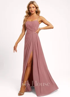 Jjshouse.fr Robe Trapèze Carré Cache Cœur Longueur Ras Du Sol Mousseline Robe De Demoiselle D'honneur -Voiles mariée Soldes 9476899939e771cd828baf27ba6cddbc