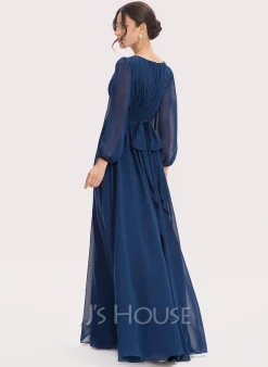 Jjshouse.fr Robe Trapèze Longueur Ras Du Sol Mousseline Robe De Demoiselle D'honneur Avec Plissé -Voiles mariée Soldes 9707ca15f76b00c818c91b5ccd71b399