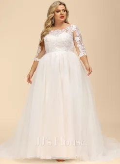 JJsHouse Robe Marquise/princesse Traîne Moyenne Dentelle Tulle Robe De Mariée Avec Paillettes -Voiles mariée Soldes 99314a1be5e75ced786dfa6974f8009f