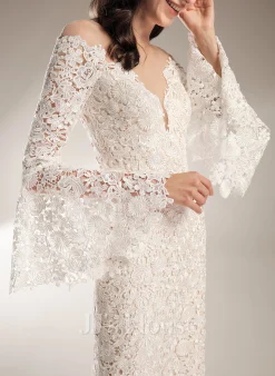 JJsHouse Forme Sirène/trompette Illusion Traîne Moyenne Dentelle Robe De Mariée -Voiles mariée Soldes 9a13138e6470d538f461467e9eb9fcf8