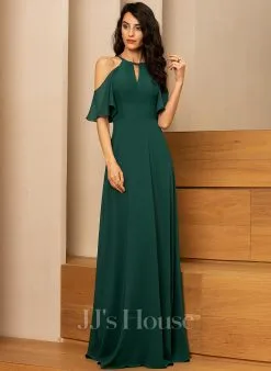 Jjshouse.fr Robe Trapèze Scoop Longueur Ras Du Sol Mousseline Mousseline Robe De Demoiselle D'honneur -Voiles mariée Soldes 9c79e6c4ef176b1a6b455de63b3b7682