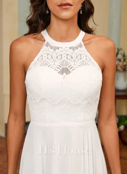 JJsHouse Robe Trapèze Scoop Longueur Ras Du Sol Mousseline Dentelle Robe De Mariée -Voiles mariée Soldes 9cd816c1c1baf552c66ab30fc1c95b12