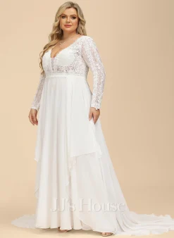 JJsHouse Robe Trapèze Col V Traîne Moyenne Mousseline Dentelle Robe De Mariée Avec Plissé 24 JJsHouse Robe Trapèze Col V Traîne Moyenne Mousseline Dentelle Robe De Mariée Avec Plissé -Voiles mariée Soldes 9dc54a36d4e74c2884574c8c7c05f275