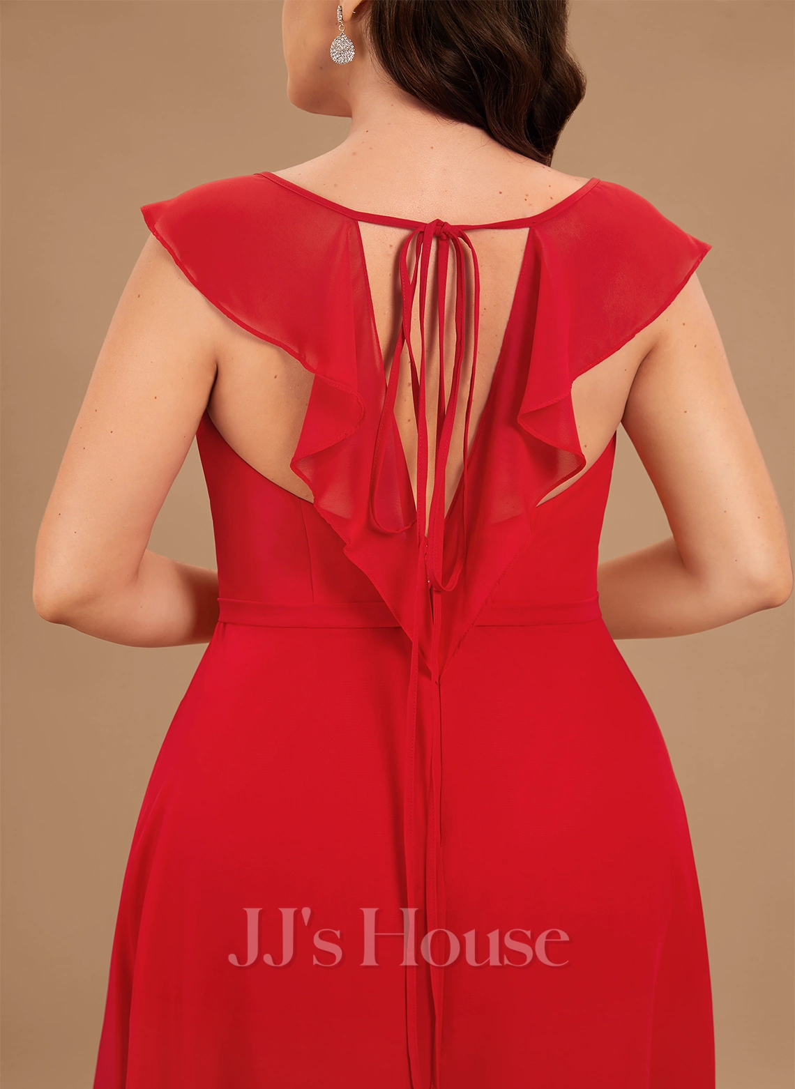 Jjshouse.fr Robe Trapèze épaule Dénudée Longueur Ras Du Sol Mousseline Robe De Demoiselle D'honneur Avec Plissé Fendue Devant 7 Jjshouse.fr Robe Trapèze épaule Dénudée Longueur Ras Du Sol Mousseline Robe De Demoiselle D'honneur Avec Plissé Fendue Devant – Image 7