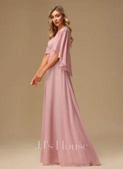 Jjshouse.fr Robe Trapèze Col V Longueur Ras Du Sol Mousseline Robe De Demoiselle D'honneur Avec Dentelle 9 Jjshouse.fr Robe Trapèze Col V Longueur Ras Du Sol Mousseline Robe De Demoiselle D'honneur Avec Dentelle -Voiles mariée Soldes a19682893de4609d6f83f019b66c2b1c