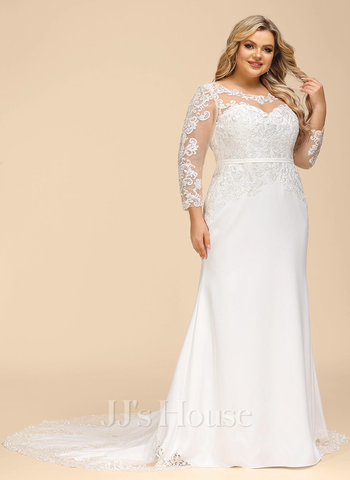 JJsHouse Forme Sirène/trompette Illusion Robe De Mariée 10 JJsHouse Forme Sirène/trompette Illusion Robe De Mariée – Image 10