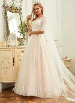 JJsHouse Robe Marquise/princesse Scoop Balayage/pinceau Train Dentelle Tulle Robe De Mariée -Voiles mariée Soldes a27426eb9c62ee981d0d452ce0e9ab30