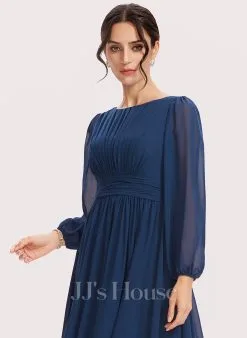 Jjshouse.fr Robe Trapèze Longueur Ras Du Sol Mousseline Robe De Demoiselle D'honneur Avec Plissé -Voiles mariée Soldes a2a021e3b883c2f50ad1b658fcb221cf