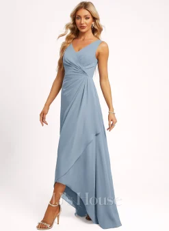 Jjshouse.fr Robe Trapèze Col V Asymétrique Mousseline Robe De Demoiselle D'honneur 11 Jjshouse.fr Robe Trapèze Col V Asymétrique Mousseline Robe De Demoiselle D'honneur -Voiles mariée Soldes a58916746487dc88412468f7dad5293e