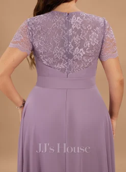 Jjshouse.fr Robe Trapèze Scoop Longueur Ras Du Sol Mousseline Dentelle Robe De Demoiselle D'honneur -Voiles mariée Soldes a7974fdef1b074c2bec740aa180c7bb5