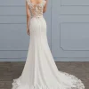 JJsHouse Forme Sirène/trompette Scoop Traîne Moyenne Dentelle Robe De Mariée