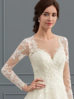 JJsHouse Robe Marquise/princesse Illusion Traîne Moyenne Dentelle Tulle Robe De Mariée -Voiles mariée Soldes a90bad68ef840a1285ee13159878d172