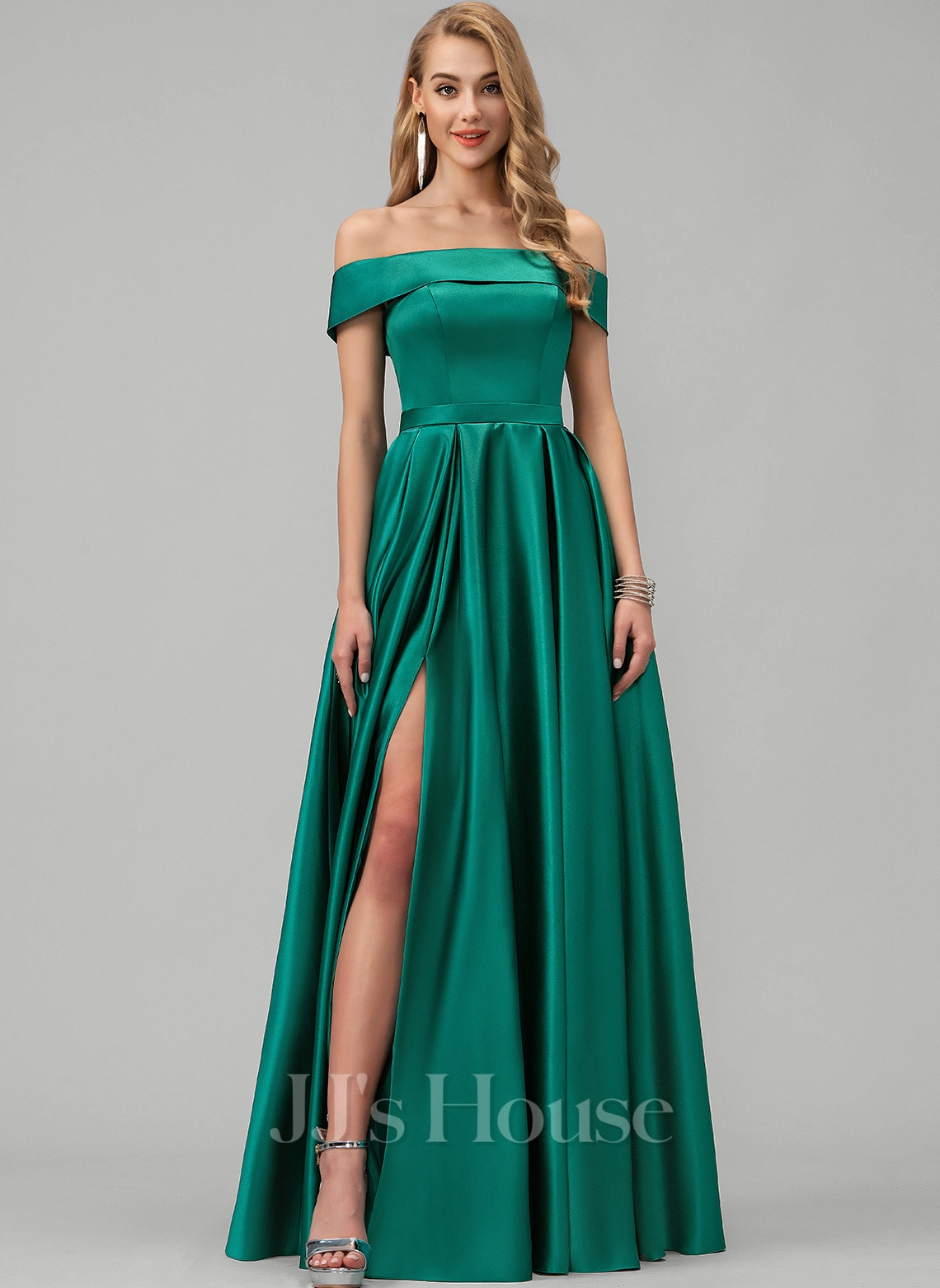 JJsHouse Robe Marquise/princesse épaule Dénudée Longueur Ras Du Sol Satiné Robe De Mariée 10 JJsHouse Robe Marquise/princesse épaule Dénudée Longueur Ras Du Sol Satiné Robe De Mariée – Image 10