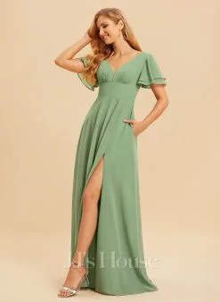 Jjshouse.fr Robe Trapèze Col V Longueur Ras Du Sol Mousseline Robe De Demoiselle D'honneur Avec Plissé Fendue Devant 9 Jjshouse.fr Robe Trapèze Col V Longueur Ras Du Sol Mousseline Robe De Demoiselle D'honneur Avec Plissé Fendue Devant -Voiles mariée Soldes aa1e13416f8b94630c39e429a285fc58