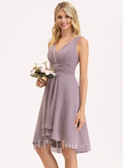 Jjshouse.fr Robe Trapèze Col V Asymétrique Mousseline Mousseline Robe De Demoiselle D'honneur Avec Plissé 14 Jjshouse.fr Robe Trapèze Col V Asymétrique Mousseline Mousseline Robe De Demoiselle D'honneur Avec Plissé -Voiles mariée Soldes af83fbebecd59de41d0c18ad2dd8ef69