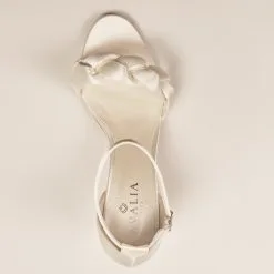 Chaussures De Mariée Satin Torsadé Agnes Avalia -Voiles mariée Soldes agnes avalia chaussures mariee