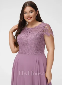 Jjshouse.fr Robe Trapèze Scoop Longueur Ras Du Sol Mousseline Dentelle Dentelle Mousseline Robe De Demoiselle D'honneur Avec Poches -Voiles mariée Soldes b351955cfed2a07e3935ec94e49bbb05