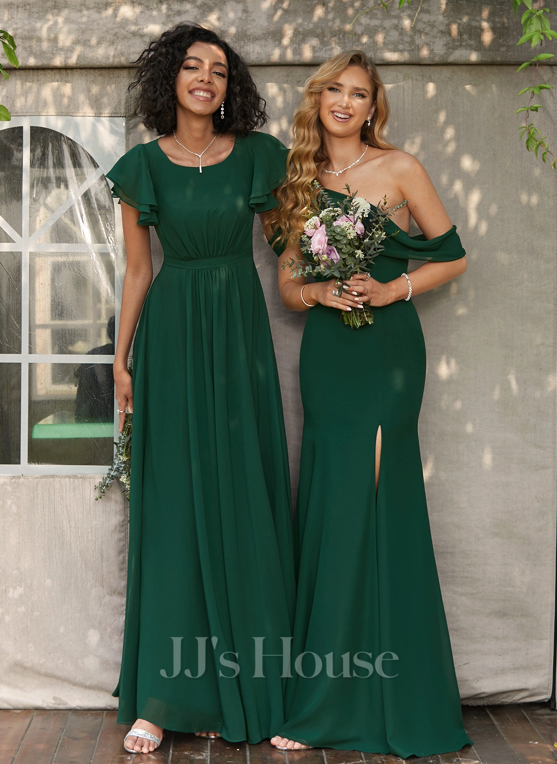 Jjshouse.fr Robe Trapèze Scoop Longueur Ras Du Sol Mousseline Robe De Demoiselle D'honneur Avec Plissé 3 Jjshouse.fr Robe Trapèze Scoop Longueur Ras Du Sol Mousseline Robe De Demoiselle D'honneur Avec Plissé – Image 3