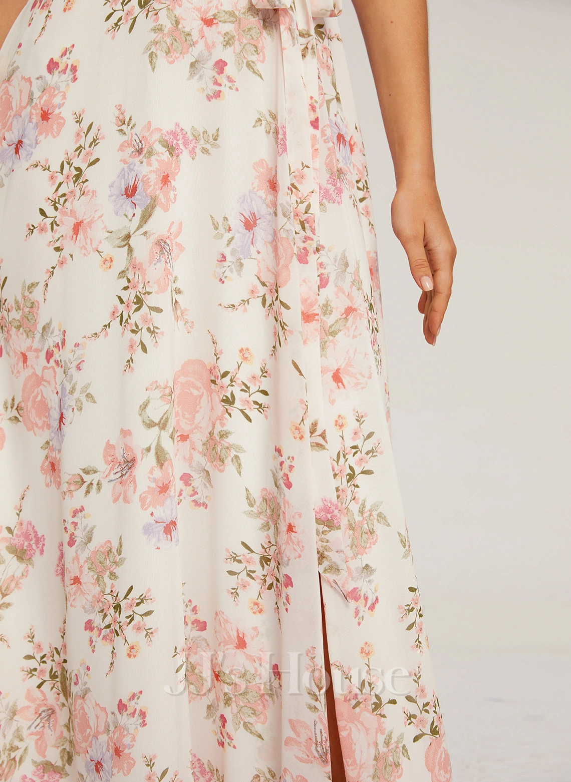 Jjshouse.fr Robe Trapèze épaule Dénudée Longueur Ras Du Sol Mousseline Robe De Demoiselle D'honneur Avec Fendue Devant 9 Jjshouse.fr Robe Trapèze épaule Dénudée Longueur Ras Du Sol Mousseline Robe De Demoiselle D'honneur Avec Fendue Devant – Image 9