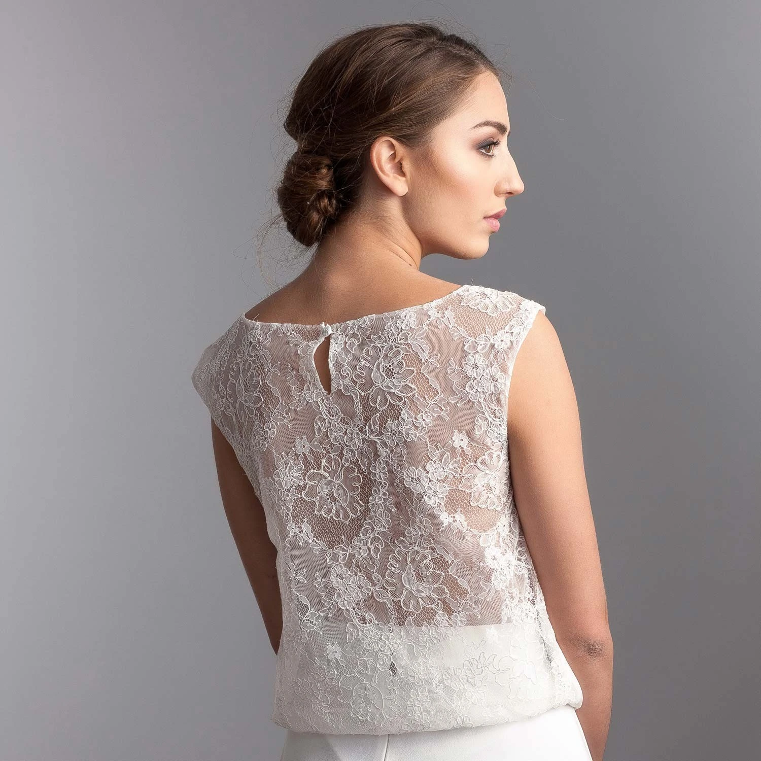 Bolero Mariage Mousseline Et Dentelle Allegra 2 Bolero Mariage Mousseline Et Dentelle Allegra – Image 2