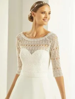 Boléro Mariée Dentelle Bohème Manches 3/4 Daphne
