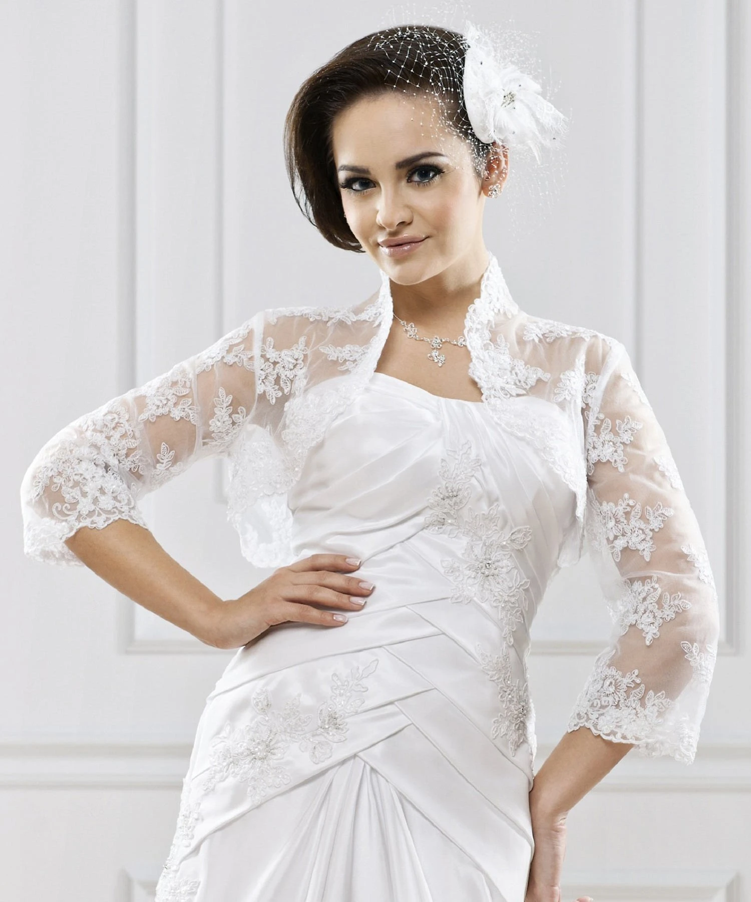 Boléro Mariée Dentelle Ivoire Vanou 1 Boléro Mariée Dentelle Ivoire Vanou