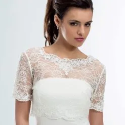 Boléro Mariée Dentelle échancré Dans Le Dos Eugénie