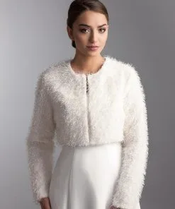 Boléro Mariage Fausse Fourrure Manches Longues Altea