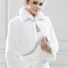 Boléro Mariage Fausse Fourrure Manches Longues Ornella