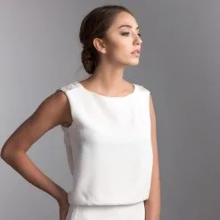 Bolero Mariage Mousseline Et Dentelle Allegra