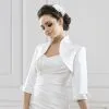Boléro De Mariage Satin Manches 3/4 Elda