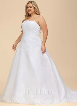 JJsHouse Robe Marquise/princesse Traîne Mi-longue Organza Satiné Robe De Mariée Avec Brodé -Voiles mariée Soldes c32b03194bc32467a50129409cf8a970