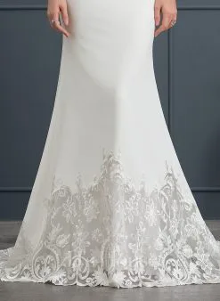 JJsHouse Forme Sirène/trompette Col V Traîne Moyenne Dentelle Robe De Mariée 9 JJsHouse Forme Sirène/trompette Col V Traîne Moyenne Dentelle Robe De Mariée -Voiles mariée Soldes c878077b505445673f373914c4218ec4