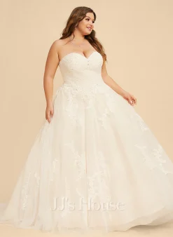 JJsHouse Robe Marquise/princesse Cache Cœur Traîne Moyenne Dentelle Tulle Robe De Mariée Avec Brodé Plissé -Voiles mariée Soldes cc3da48082f187978015a4e3e9c3e640