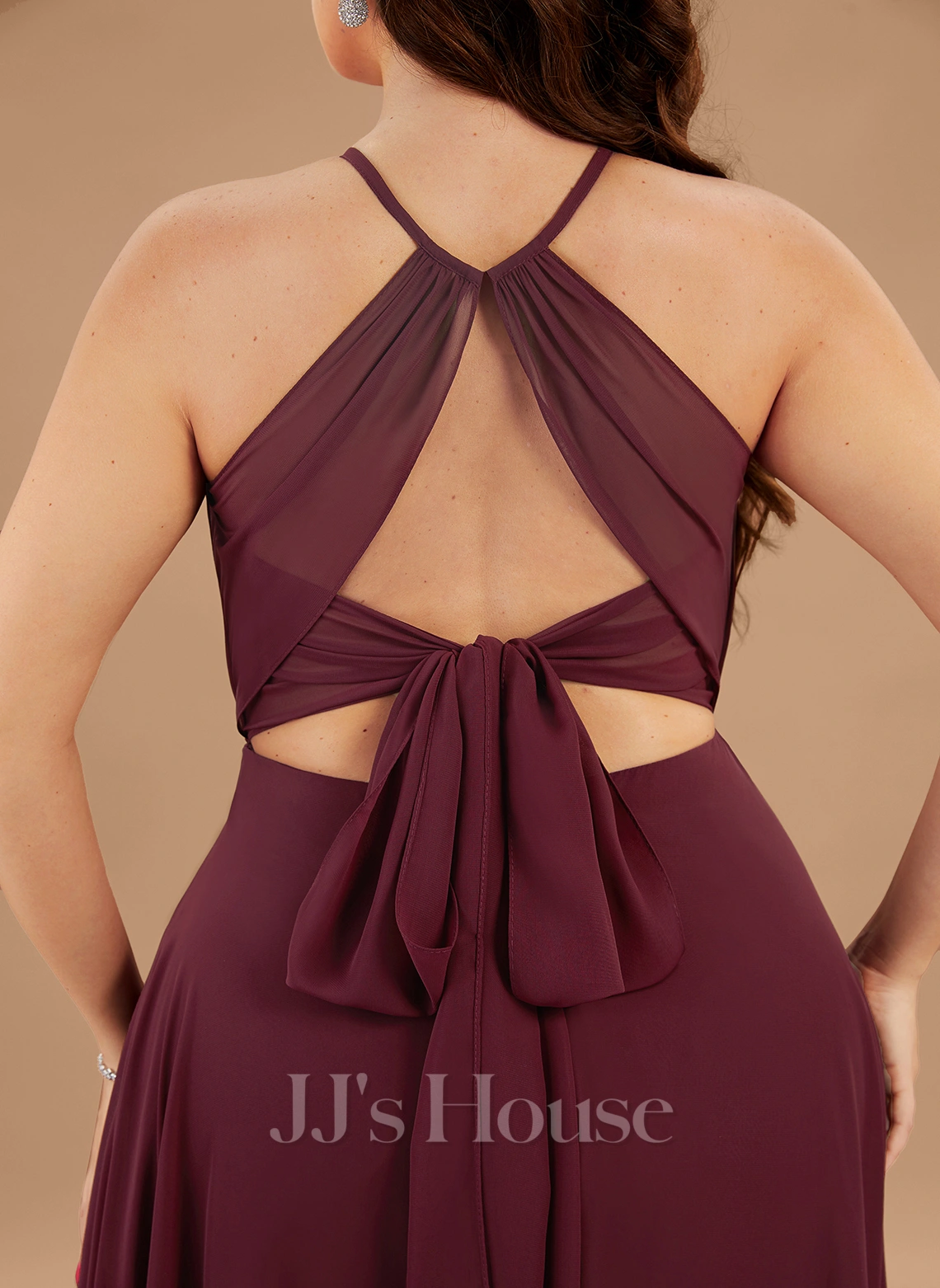 Jjshouse.fr Robe Trapèze Dos Nu Longueur Ras Du Sol Mousseline Robe De Demoiselle D'honneur Avec Fendue Devant 11 Jjshouse.fr Robe Trapèze Dos Nu Longueur Ras Du Sol Mousseline Robe De Demoiselle D'honneur Avec Fendue Devant – Image 11