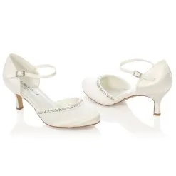 Chaussure Mariage Satin Avec Bordure Cristal Adele