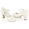 Chaussure Mariée En Dentelle à Talon Large Agnes