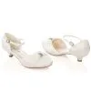 Chaussure Mariage Satin Ivoire Ou Blanc Petit Talon Heidi