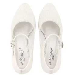 Chaussure Mariée En Dentelle à Talon Large Agnes -Voiles mariée Soldes chaussures mariage vintage agnes