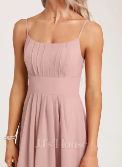 Jjshouse.fr Robe Trapèze Scoop Longueur Genou Mousseline Robe De Demoiselle D'honneur -Voiles mariée Soldes d071ef08c5272e91f4e067a5055c3813