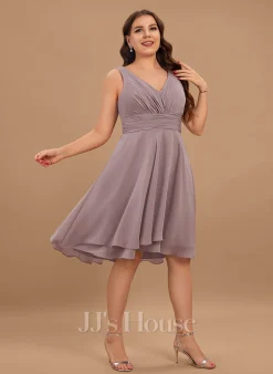 Jjshouse.fr Robe Trapèze Col V Asymétrique Mousseline Mousseline Robe De Demoiselle D'honneur Avec Plissé 18 Jjshouse.fr Robe Trapèze Col V Asymétrique Mousseline Mousseline Robe De Demoiselle D'honneur Avec Plissé -Voiles mariée Soldes d13f649dd2c64106b6e2091d359c618b