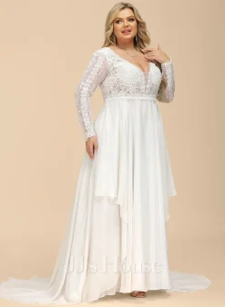 JJsHouse Robe Trapèze Col V Traîne Moyenne Mousseline Dentelle Robe De Mariée Avec Plissé 31 JJsHouse Robe Trapèze Col V Traîne Moyenne Mousseline Dentelle Robe De Mariée Avec Plissé -Voiles mariée Soldes d367cc2ee0d0df640ab14c327aa76d4f