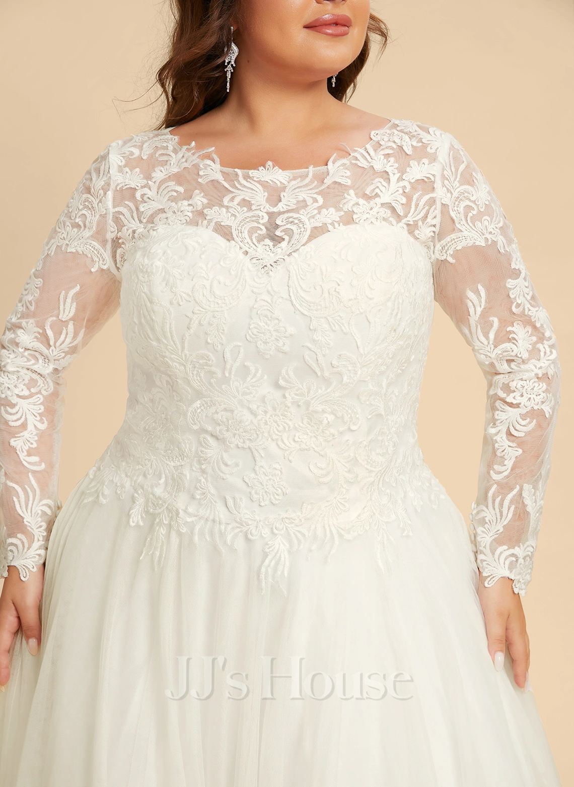 JJsHouse Robe Marquise/princesse Balayage/pinceau Train Dentelle Tulle Robe De Mariée 9 JJsHouse Robe Marquise/princesse Balayage/pinceau Train Dentelle Tulle Robe De Mariée – Image 9