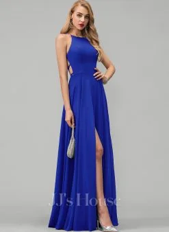 Jjshouse.fr Robe Trapèze Scoop Longueur Ras Du Sol Mousseline Mousseline Robe De Demoiselle D'honneur Avec Fendue Devant -Voiles mariée Soldes d56a6bd2a2a4ad9f21073055b23b0442