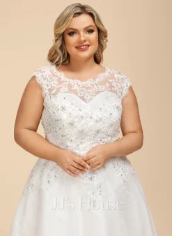 JJsHouse Robe Marquise/princesse Longueur Mollet Dentelle Tulle Robe De Mariée Avec Brodé Paillettes -Voiles mariée Soldes d614cee5bebbd82604f96d72f56f7ed8