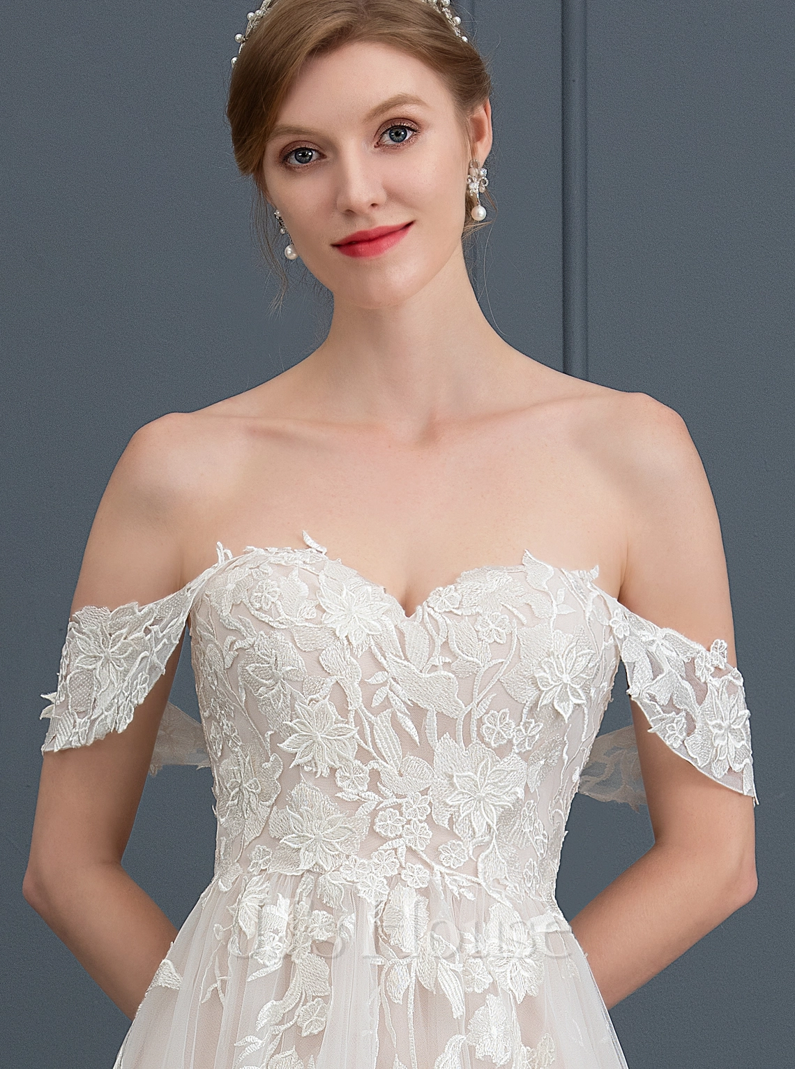 JJsHouse Robe Marquise/princesse Cache Cœur Balayage/pinceau Train Dentelle Tulle Robe De Mariée 9 JJsHouse Robe Marquise/princesse Cache Cœur Balayage/pinceau Train Dentelle Tulle Robe De Mariée – Image 9