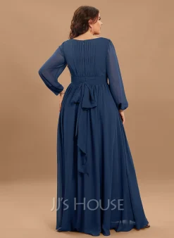 Jjshouse.fr Robe Trapèze Longueur Ras Du Sol Mousseline Robe De Demoiselle D'honneur Avec Plissé -Voiles mariée Soldes ded2ab70ab663d6fa5555bed89f2c1e9